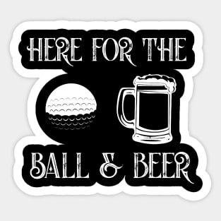 Balls & beer funny golf alley sport drinking Sticker